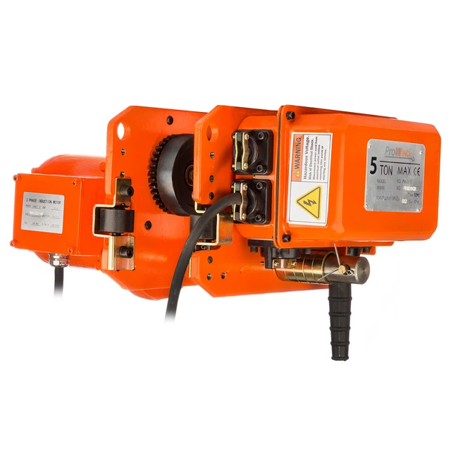 Prowinch 5 Ton Power Trolley 220/460V 60HZ 3 Phase with Limit Switches Pendant n