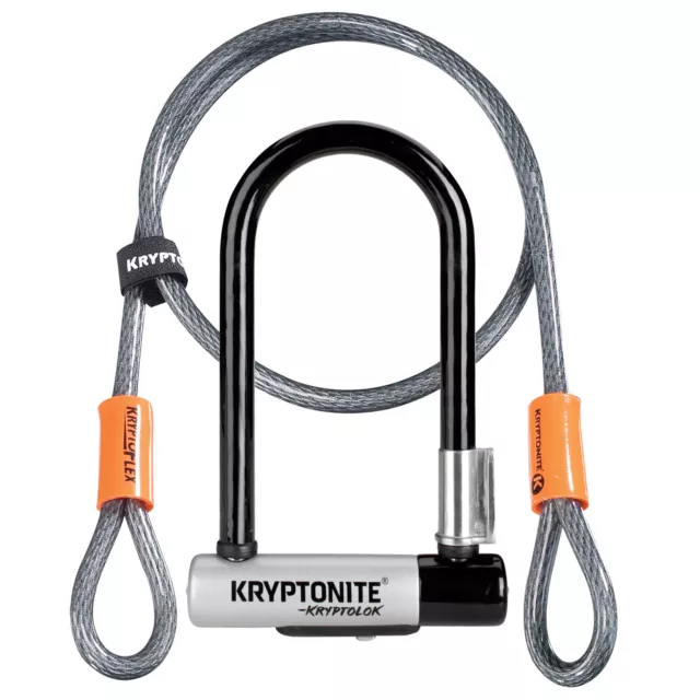 Kryptonite Kryptolok Mini 7 Bike U Lock avec câble flexible et support Flexframe