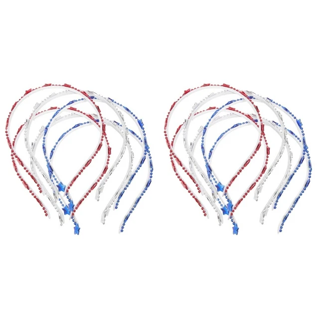 12 pcs Fourth of July Carnival Headbands Star Headbands Star Hair Clasps