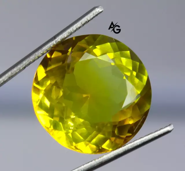 GIE Certified Natural Yellow Sapphire Round Shape Cut Gemstone 19.20 Cts