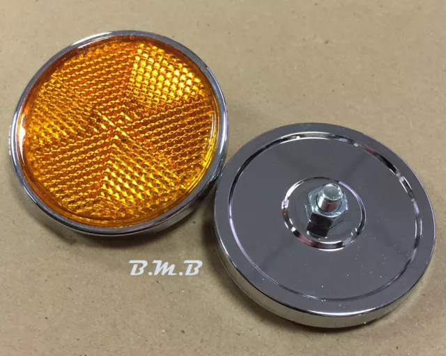 Pair Front Headlight reflector for Honda CB400F CB750F CB750A CB550F CB500T 59mm