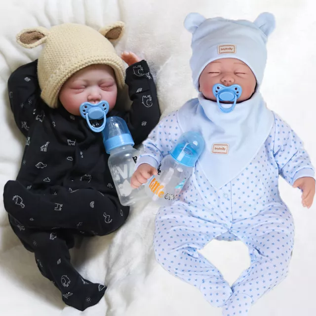 Real Life Reborn Baby Dolls Vinyl Silicone Lifelike Newborn Boy Gift Xmas Doll