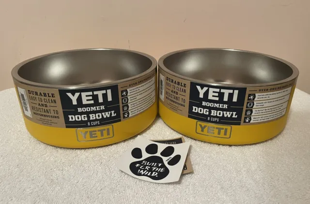  YETI Boomer 4, Stainless Steel, Non-Slip Dog Bowl, Holds 32  Ounces, Alpine Yellow : Pet Supplies