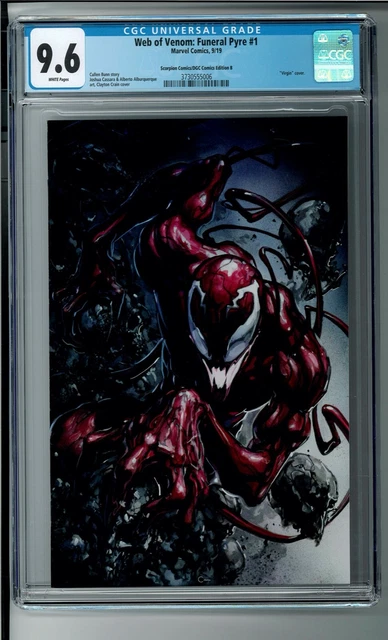 Web of Venom: Funeral Pyre #1 Crain Virgin Variant (2019) CGC 9.6 COA 449/600