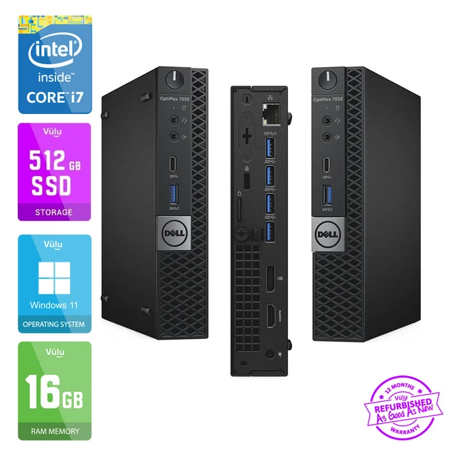Dell OptiPlex 7070 SFF Desktop Computer PC, Intel Hexa Core I5-9500 3.0GHz Up To 4.40GHz,16GB DDR4 Ram 1TB NVMe M.2 SSD, Built-in WiFi,Windows 11 Pro, Wireless Keyboard & Mouse - (Renewed - Foto 10