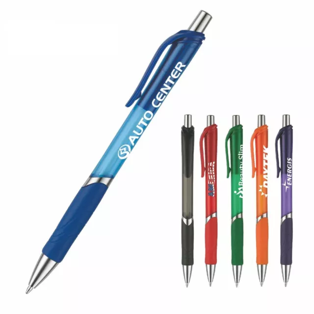 Promotional Frisco Clear Pen Imprinted with Your Logo + Text on 250 Click Pens