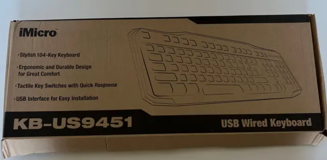 iMicro USB Wired Keyboard-Mouse Combo - KB-US9451 104-Key