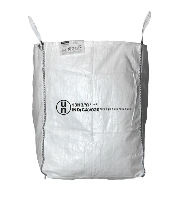 Asup UN Gefahrgut Big Bag 90 x 90 x 110 cm, Schürze, Inliner, SWL 1.000 kg