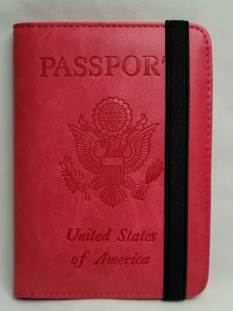Passport Holder Cover Wallet RFID Blocking Leather Card Case Travel Document Org