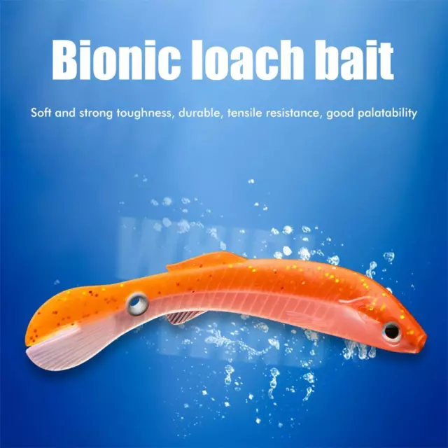 5Pcs Irritable Loach Soft Twitching Bait Soft Paddle Tail Fishing Swimbaits(01