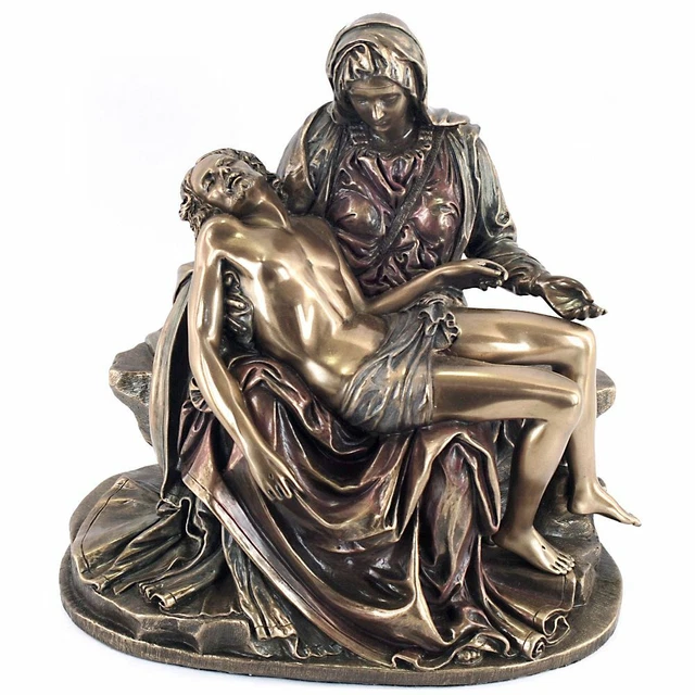 ARCHANGE SAINT MICHEL Au Demon 26 Cms Facon Bronze Statue Sculpture EUR