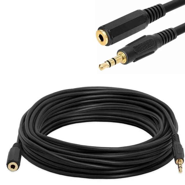 3.5mm Audio Extension Cable Cord Stereo Headphone Male to Female Car MP3 AUX LOT