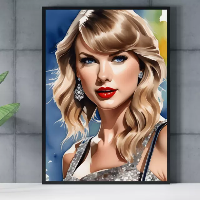 Taylor Swift Portrait Fan Art, Wall Poster Print, Gift, Bedroom, Girl, Boy UK