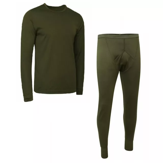 BRITISH ARMY SURPLUS THERMAL UNDERWEAR – olive green vest long johns base  layer £9.50 - PicClick UK