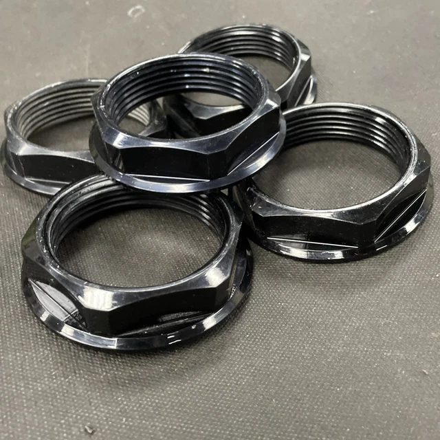 HEBEOT Set Di 24 Dadi Per Ruote M12 X 1,25, Set Di 24 Dadi Neri - 4