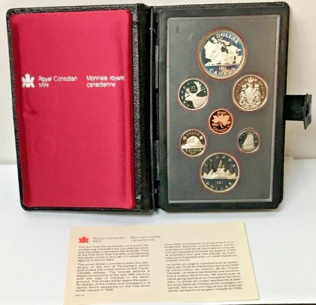 *CANADA* uncirculated 7 coins "1981 PROOF SET"