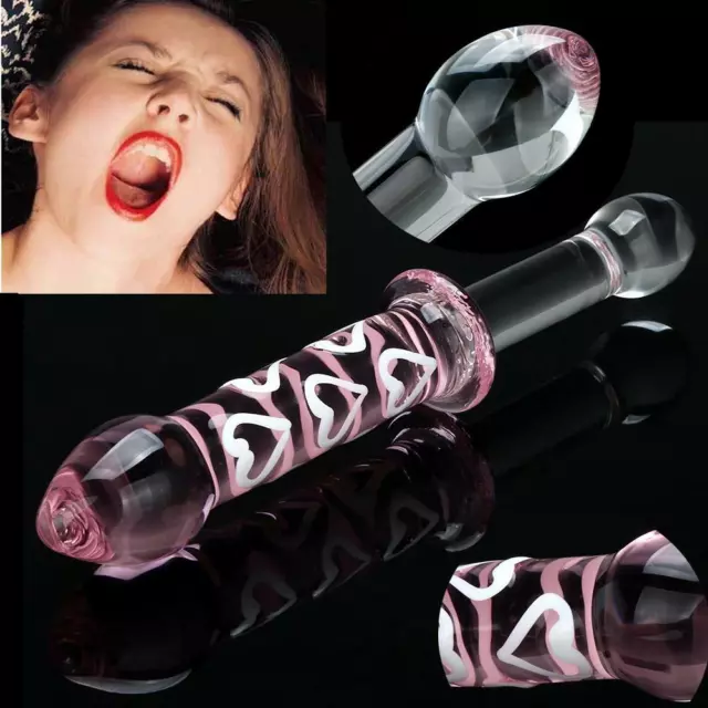 Crystal Glass Sex-Dildo-Penis G-Spot Masturbation-Massager-Anal-Butt Plug-Toy