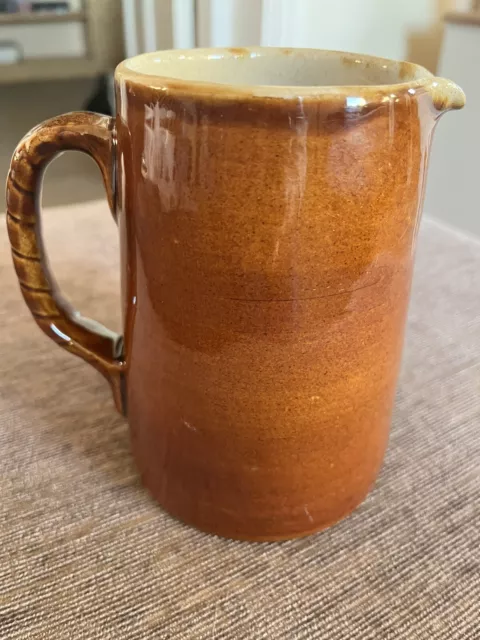 Pearson's of Chesterfield 1 Pint Glazed Brown Decorated Stoneware Jug