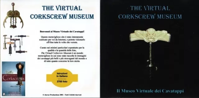 ANTIQUE CORKSCREW THE VIRTUAL MUSEUM 2700 photos  CD-ROM 2001 CAVATAPPI ANTICHI