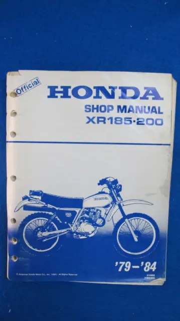 Honda 1979 1980 1981 1982 1983 1984 XR185 XR200 Service Manual XLNT  F448