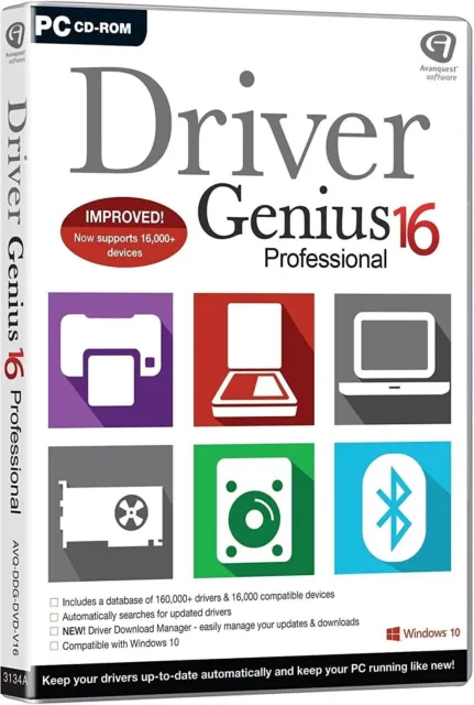 Driver Genius Professional 24 (16) - 3 PCs - Keeps Drivers Up To Date Retail