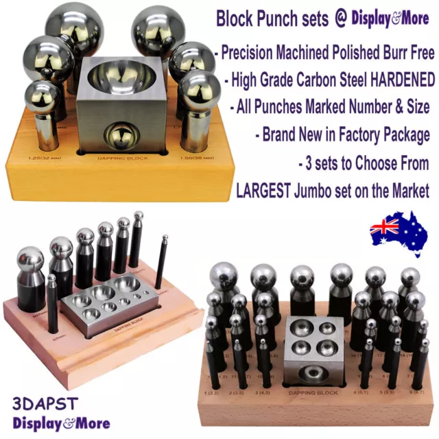 DOMING Dapping Tool Block PUNCH set | RELIABLE Forming Shaping Kit | AUS Stock