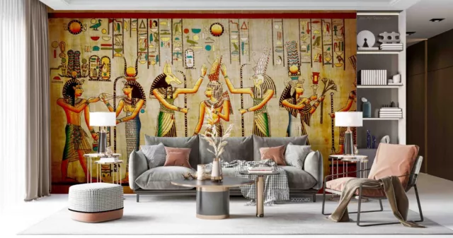 3D Retro Ancient Egyptian Urban Self-adhesive Removeable Wallpaper Wall Mural1 3