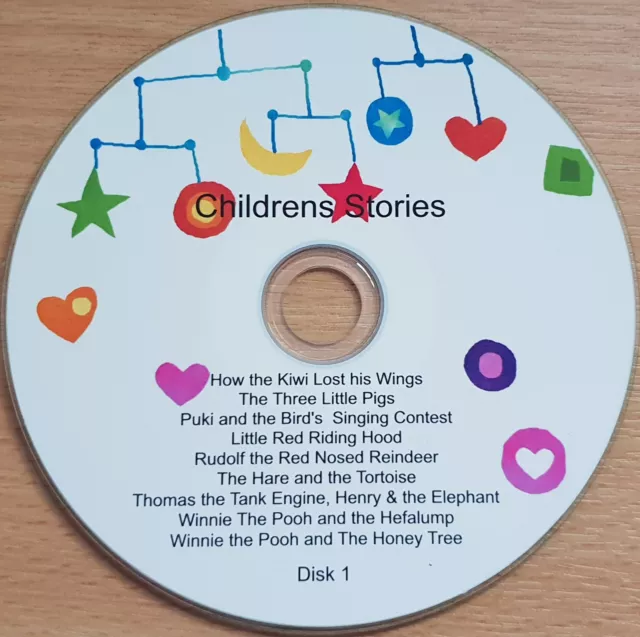 45 Children's Audio Stories on CD Classic Children Kids Fairy Stories Disk 1-5 2