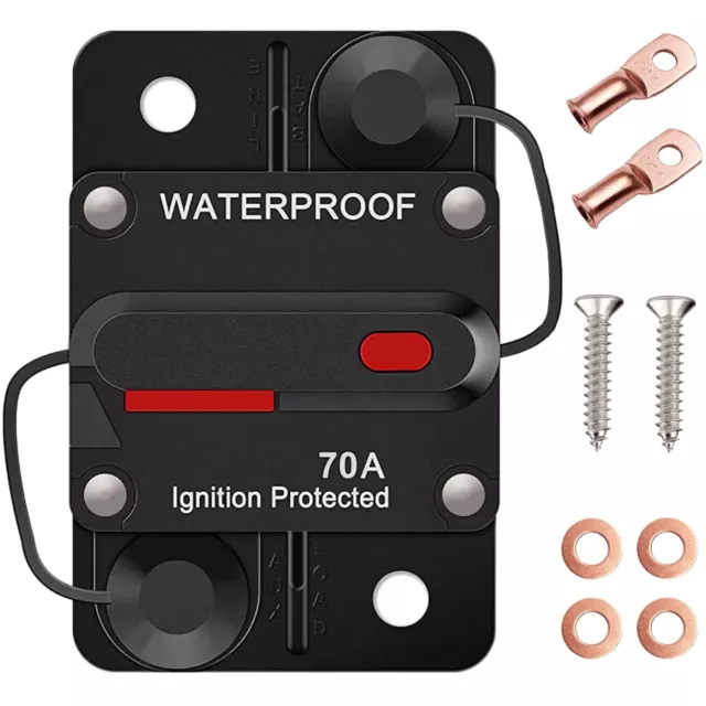 70A Car Circuit Breaker with Manual Reset 12V-48V DC Audio Stereo