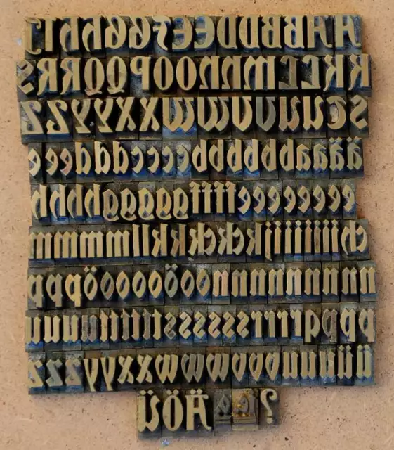 Prägeschrift 11 mm Messingschrift Buchbinder Messing Buchbinden Vergoldepresse