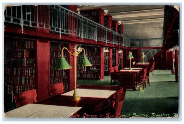 State Library New Capitol Building Interior Scene Frankfort Kentucky KY Postcard