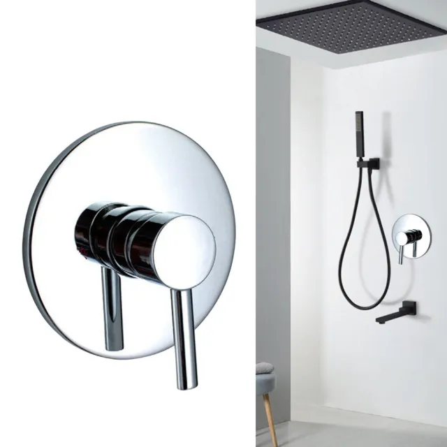 Sistema de ducha de baño expuesto con agua caliente y fría con un solo  mango de ducha Combo Set de grifo de ducha multifunción con cabezal de  ducha