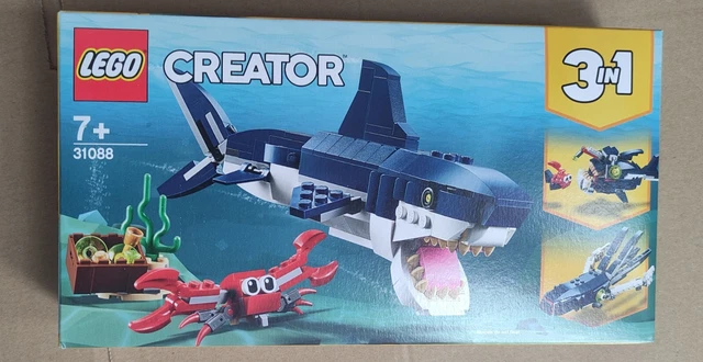 LEGO 31088 CREATOR 3in1 Deep Sea Creatures: Shark, Crab, Squid or ...