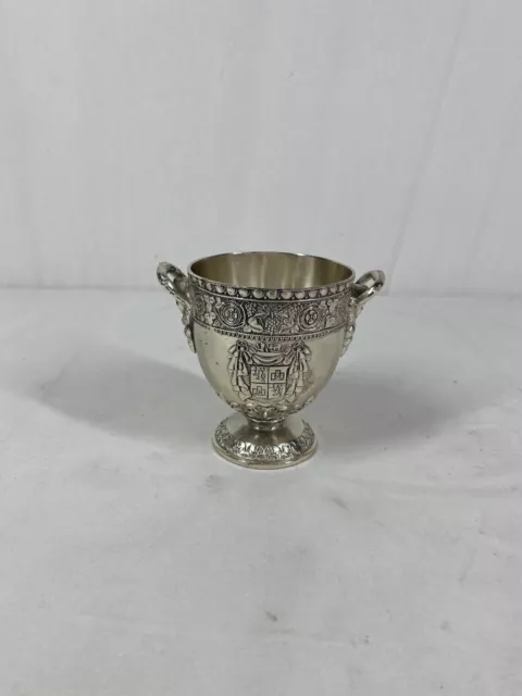 Vintage Large Silver Plate and Gilt Chalice Goblet : Corbell & Company 1946-51