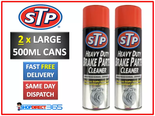 2 x STP Brake Part Cleaner Spray Cans Large Aerosol High Quality Clean 500ml UK