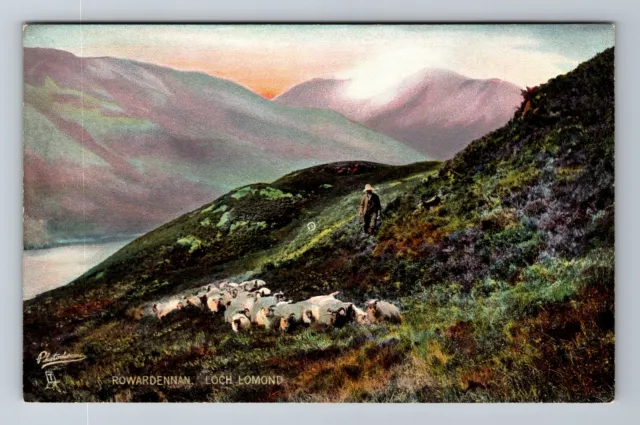 Loch Lomond-Scotland, Rowardennan, Antique, Vintage Souvenir Postcard