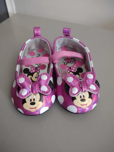 NW/Out Tags Disney Pink/Purple Minnie Mouse Baby Costume Shoes Sz 2