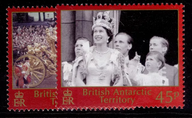 BRITISH ANTARCTIC TERRITORY QEII SG357-358, 2003 Coronation set, NH MINT.