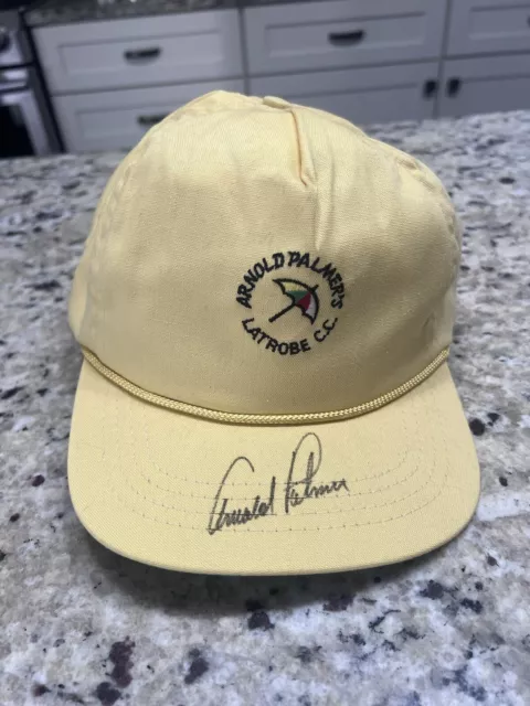 Vintage Hat Signed By Arnold Palmer “the King”- Latrobe C.C. Mint Condition Rope