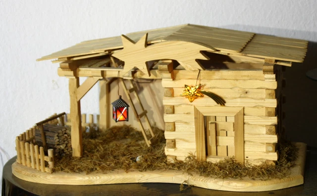 Weihnachtskrippe Oberfranken Fichtelgebirge 30x60x30