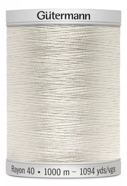 Gutermann No 40 Sulky Rayon Embroidery Thread 1071 - 1000 Metres - each