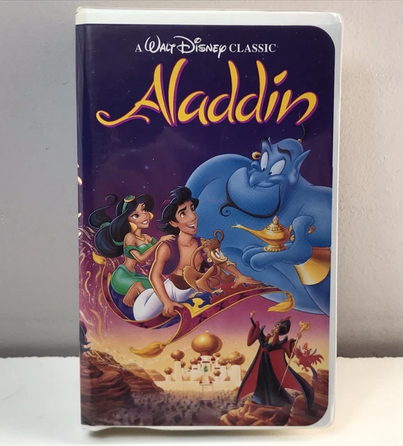 DISNEY’S ALADDIN VHS Video Tape Black Diamond Classic Clamshell NEARLY