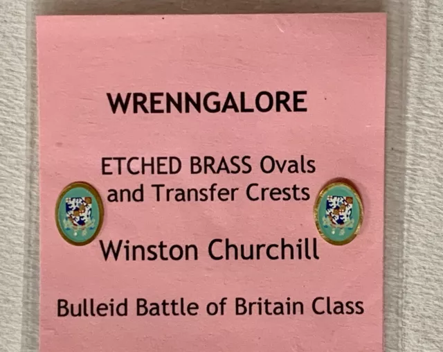 WRENN model railway transfer Ovals (Family Coat of Arms) (Sir) WINSTON CHURCHILL