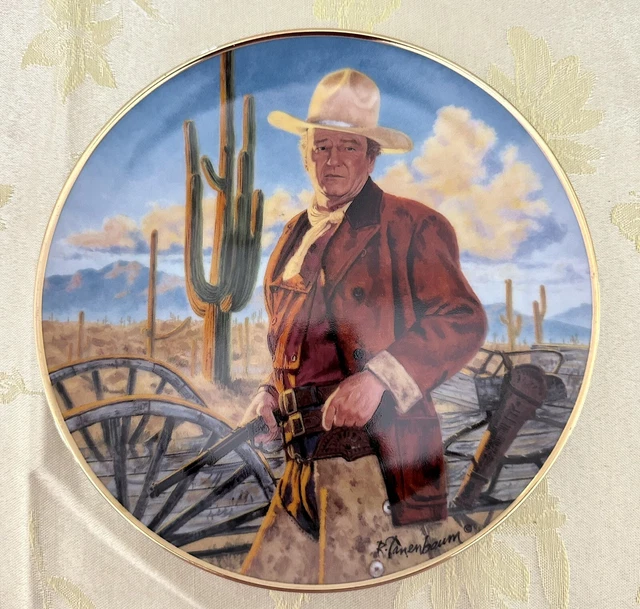 FRANKLIN MINT LIMITED Edition John Wayne Collector Plate CHAMPION OF