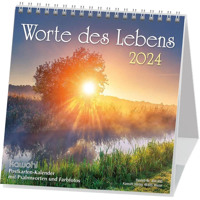 WORTE DES LEBENS 2024 PostkartenKalender mit Farbfotos und Psalmworten