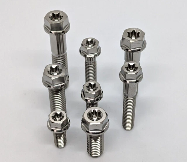 KTM STYLE M6 / M8 Titanium torx euro bolts hex flange Ti various OEM ...
