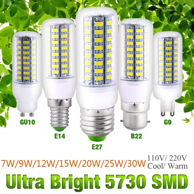 4x LED Corn Light Bulb B22 E27 E14 G9 G10 Spotlight Halogen Lamp 220V SMD 5730