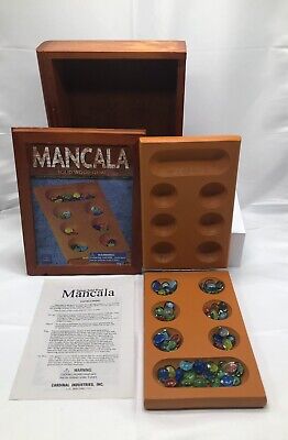 2007 MANCALA BOOKSHELF EDITION WOODEN ANCIENT BOARD GAME PreOwned