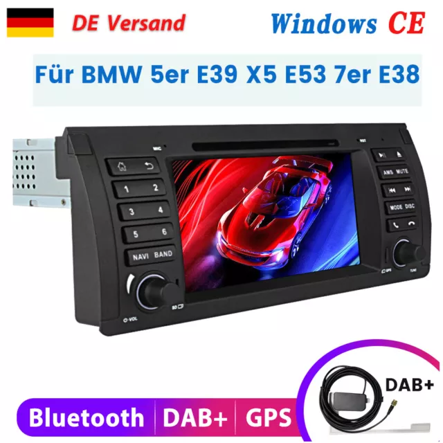 Für BMW 5er E39 X5 E53 7er E38 7" Autoradio DVD GPS Navi CD Player RDS DAB+ WIFI