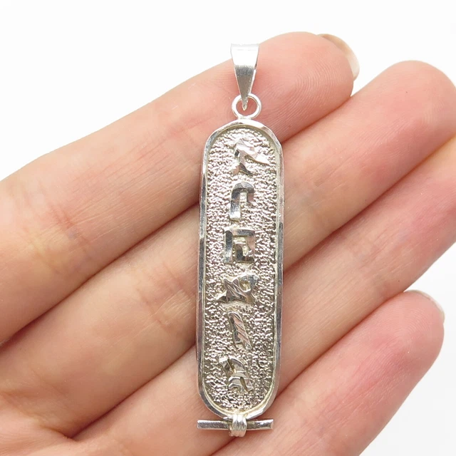925 Sterling Silver Vintage "Ashley" Personalized Egyptian Cartouche Pendant 925 Sterling Silver Vintage "Ashley" Personalized Egyptian Cartouche Pendant